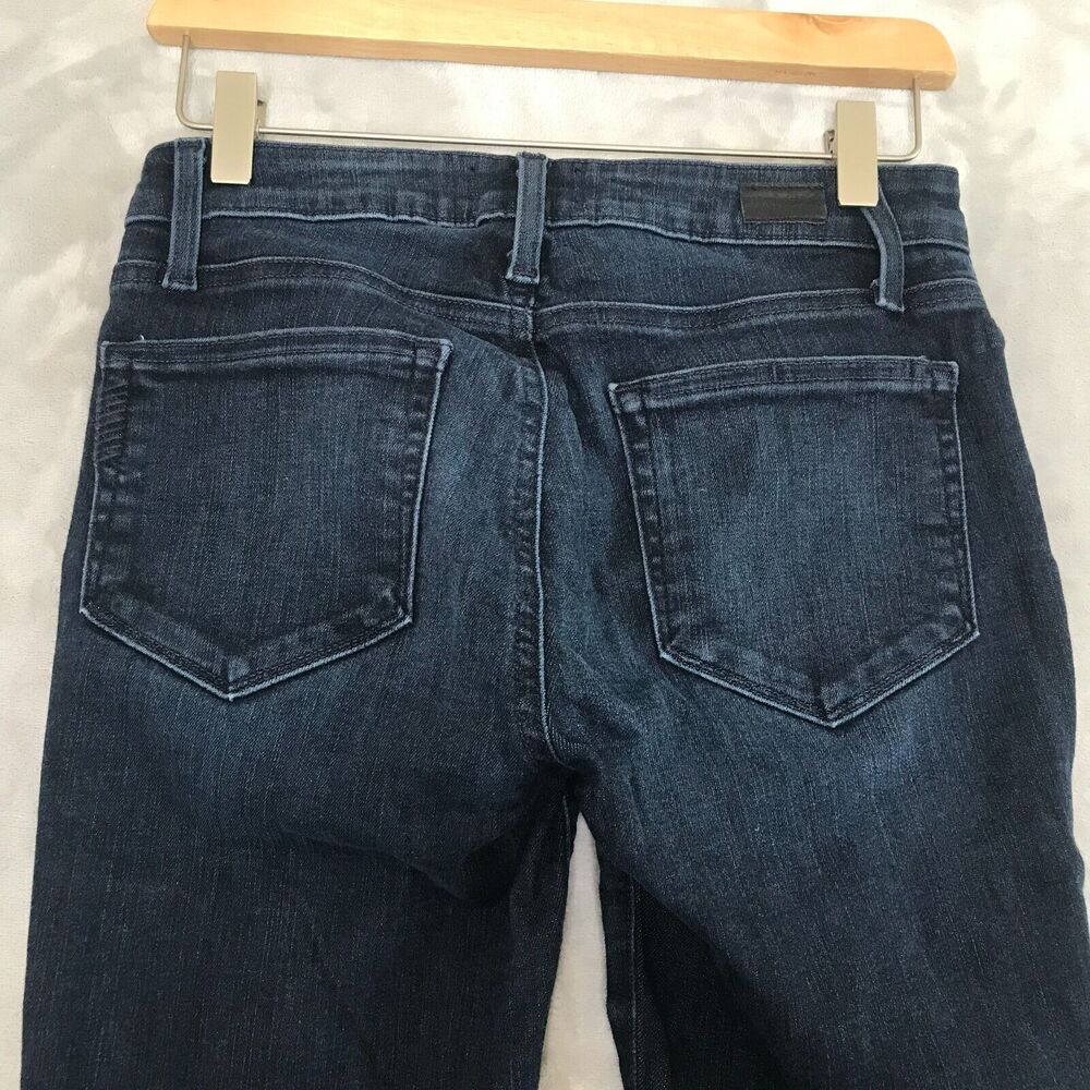 Paige Skyline Skinny Womens 27 Luella Dark Wash Mid Rise Pockets Stretch - Picture 14 of 14